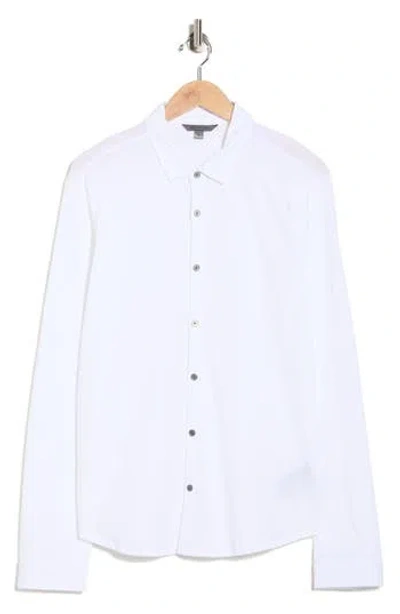 John Varvatos Clark Organic Cotton Jersey Button-up Shirt