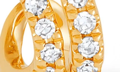 Frankie & Zoe 14k Yellow Gold Diamond Snake Hoop Earrings