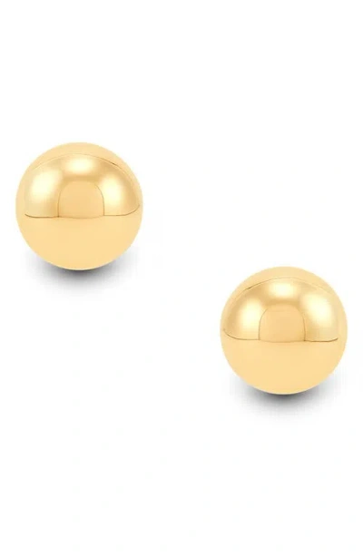 Frankie & Zoe Set Of 2 14k Yellow Gold Ball Stud & Tube Hoop Earrings
