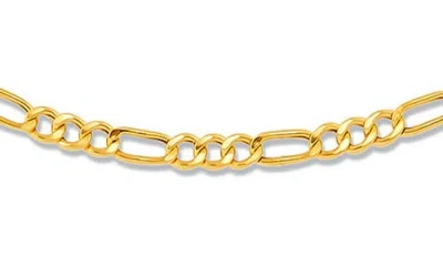 Frankie & Zoe 14k Yellow Gold Figaro Chain Necklace