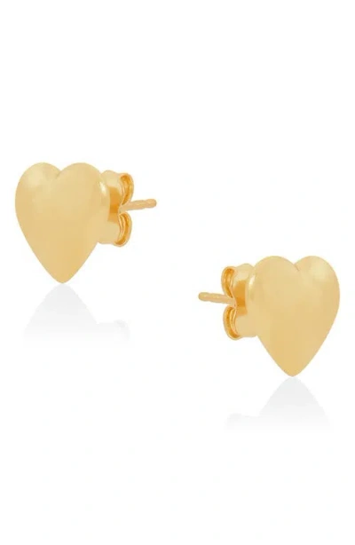 Frankie & Zoe Puffed Heart Stud Earrings