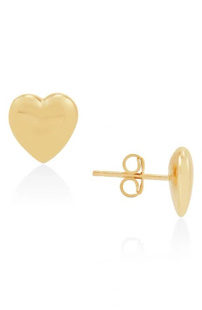 Frankie & Zoe Puffed Heart Stud Earrings