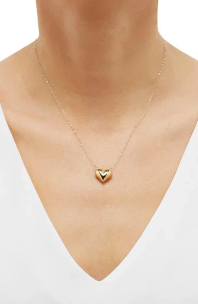 Frankie & Zoe Puffy Heart Pendant Necklace
