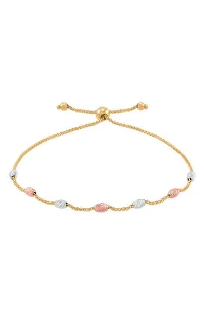 Frankie & Zoe Diamond-cut Bead Slide Bracelet