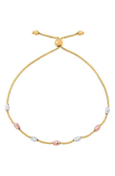 Frankie & Zoe Diamond-cut Bead Slide Bracelet