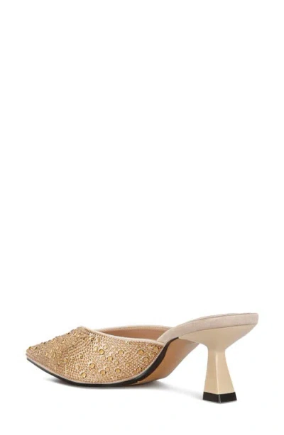 London Rag Aldora Rhinestone Kitten Heel Mule