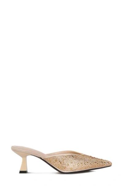 London Rag Aldora Rhinestone Kitten Heel Mule
