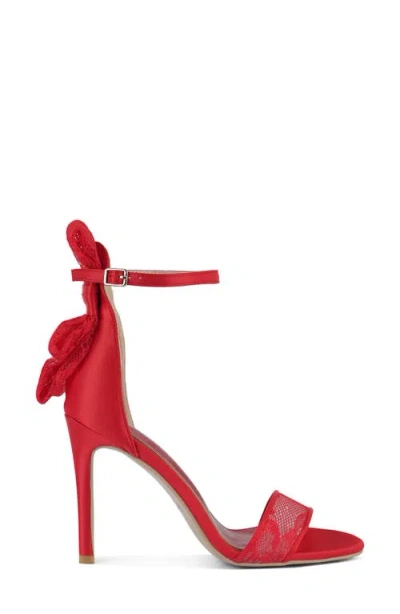 London Rag Delancy Lace Bow Satin Stiletto Sandal