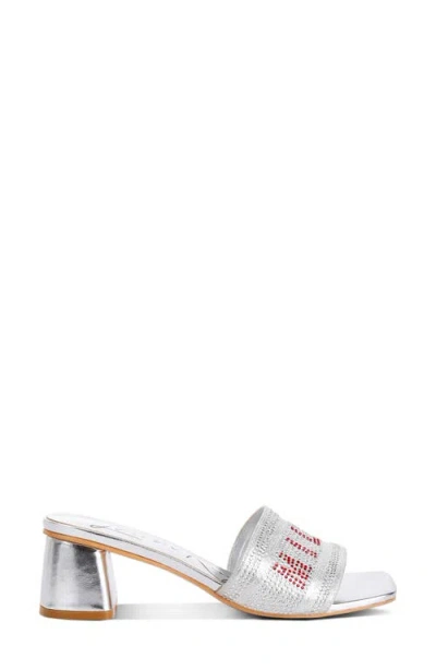London Rag Punstar Rhinestone Embellished Slide Sandal