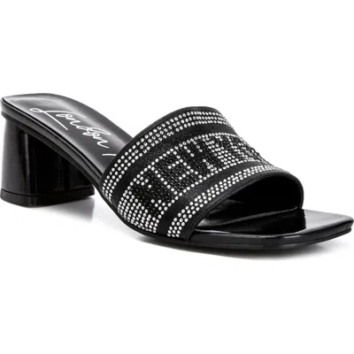 London Rag Studio 55 Rhinestone Embellished Slide Sandal