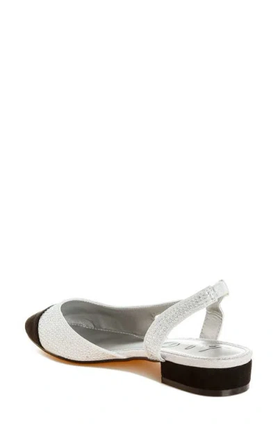 London Rag Rerita Rhinestone Embellished Slingback Flat In Silver