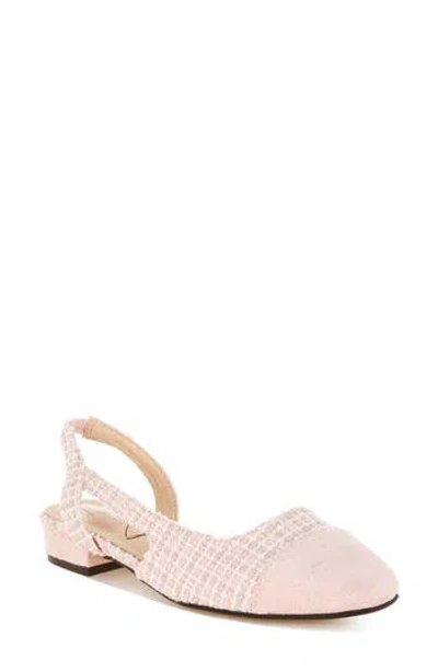 London Rag Karita Tweed D'orsay Slingback Pump In Pink