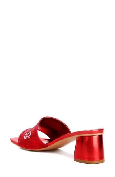 London Rag Messels Rhinestone Embellished Slide Sandal