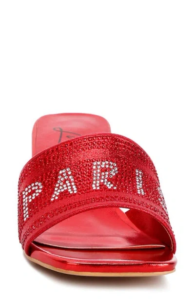 London Rag Messels Rhinestone Embellished Slide Sandal