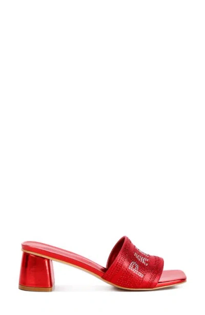 London Rag Messels Rhinestone Embellished Slide Sandal