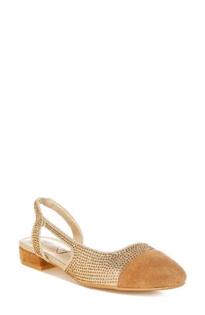 London Rag Rerita Rhinestone Embellished Slingback Flat