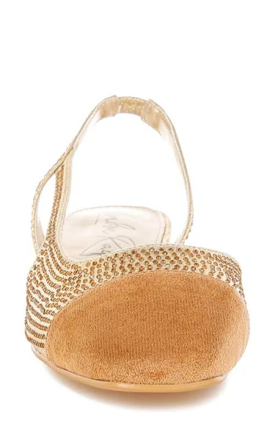London Rag Rerita Rhinestone Embellished Slingback Flat