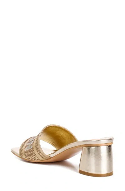 London Rag Starks Rhinestone Embellished Block Heel Slide Sandal