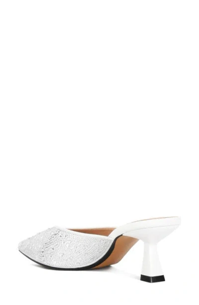 London Rag Aldora Rhinestone Kitten Heel Mule