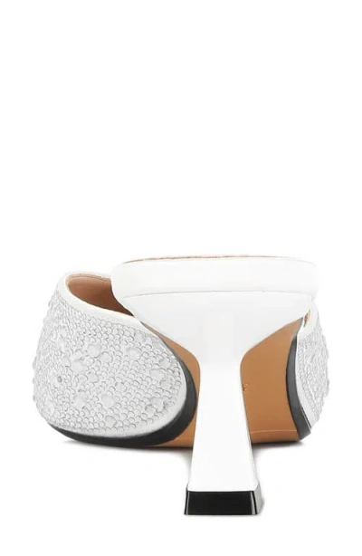 London Rag Aldora Rhinestone Kitten Heel Mule