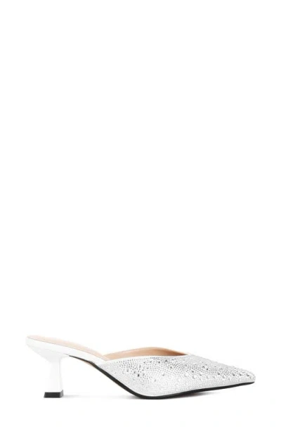 London Rag Aldora Rhinestone Kitten Heel Mule