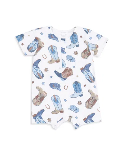 Angel Dear Boys' Shortall Romper - Baby In Blue