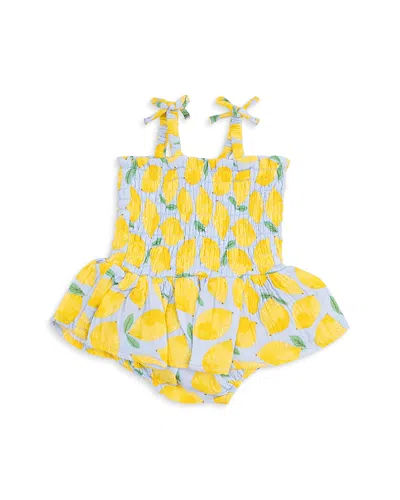 Angel Dear Girls' Smocked Bubble Romper - Baby In Yellow