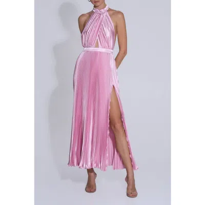L'idée Woman Renaissance Split Gown In Pink