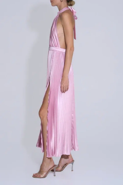 L'idée Woman Renaissance Split Gown In Pink