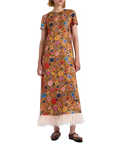 La Doublej Swing With Feathers Dress