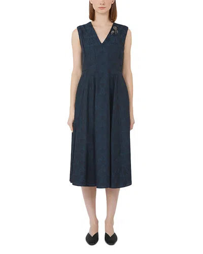 Max Mara Lauren Midnight Blue Fit And Flare Dress In Blue
