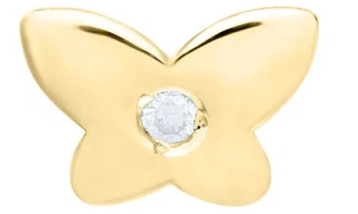 Mignonette Kids' 14k Gold Diamond Butterfly Stud Earrings