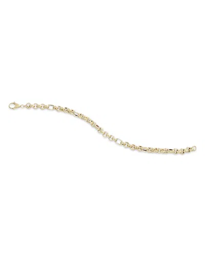 Bloomingdale's Fine Collection Rolo Figaro Chain Link Bracelet In 14k Yellow Gold