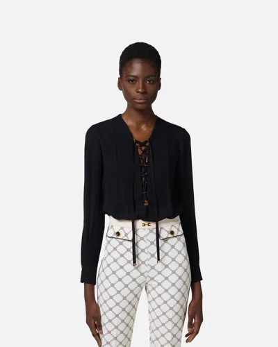 Elisabetta Franchi Blouse In Animal Print