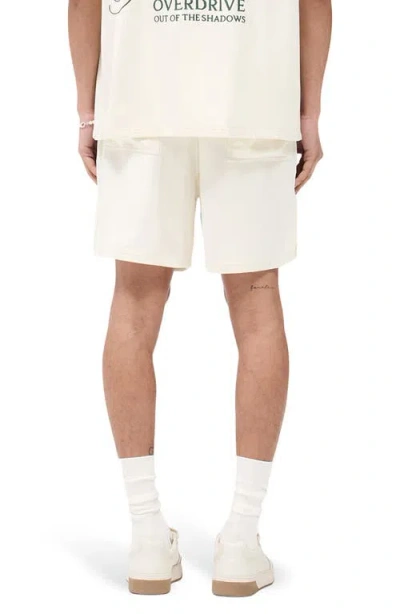 Represent Crest Relaxed Fit Logo Embroidered Shorts In Neutral