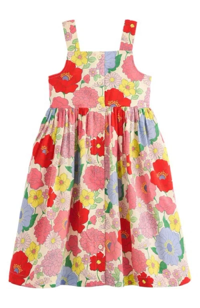 Mini Boden Kids' Remy Floral Button-up Cotton Sundress In Multi