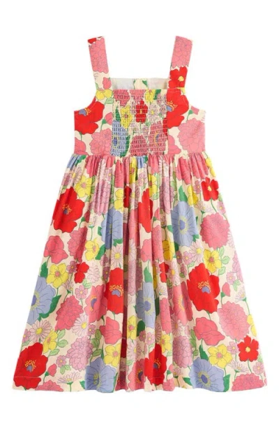 Mini Boden Kids' Remy Floral Button-up Cotton Sundress In Multi