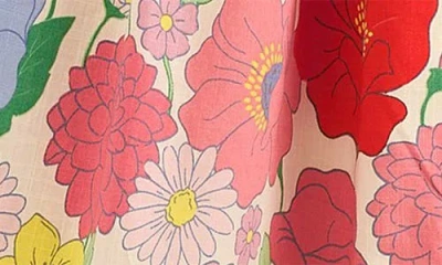 Mini Boden Kids' Remy Floral Button-up Cotton Sundress In Multi