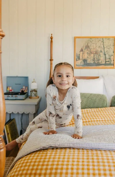 Copper Pearl Montana Long Sleeve Two-piece Pajamas In Neutral