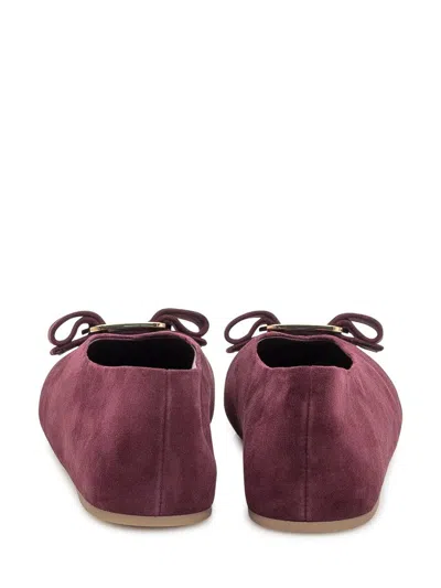 Ferragamo Vara Bow Ballerinas In Purple