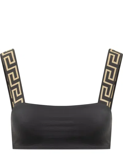 Versace Lycra Bikini Top In Multi
