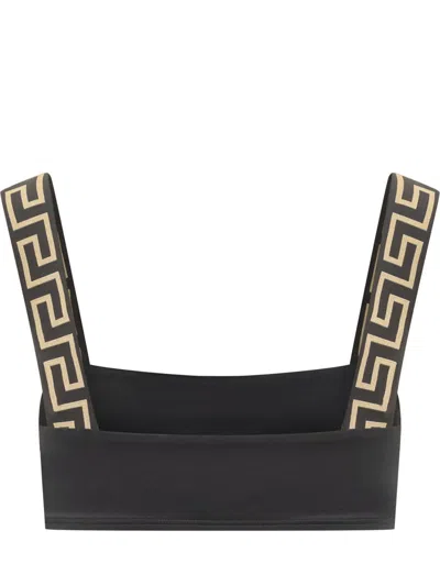 Versace Lycra Bikini Top In Multi