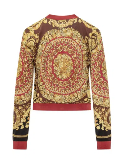 Versace Knit Sweater In Gold