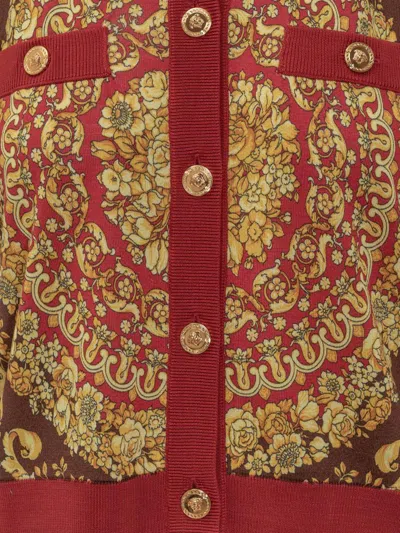 Versace Knit Sweater In Gold