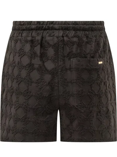Amiri Drawstring Cotton-blend Shorts In Black