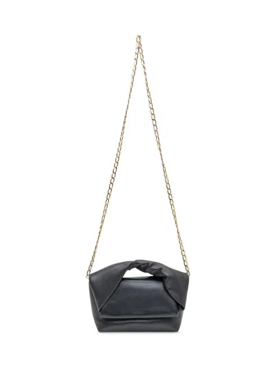 Jw Anderson Twister Midi Bag In Black
