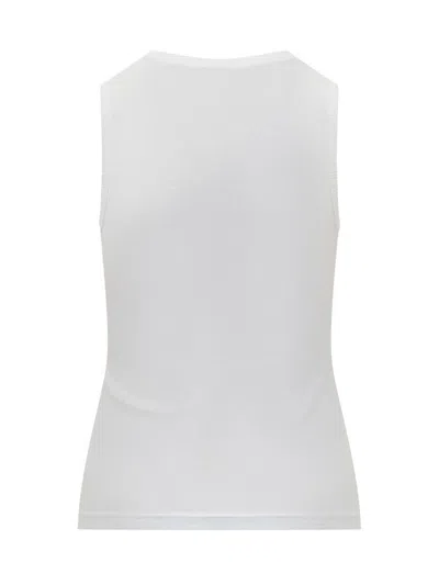 Jw Anderson Crew Neck Ribbed Sleeveless Top Straight Hem