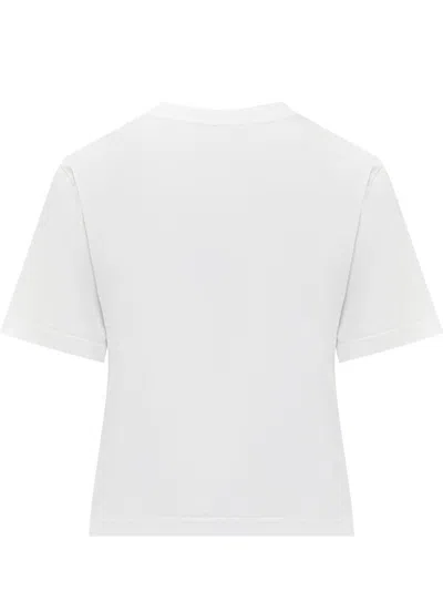 Jw Anderson Mens White Anchor-embroidery Crop Cotton-jersey T-shirt In White