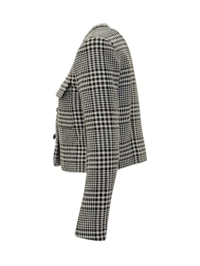 Self-portrait Wool Houndstooth Tailored Jacket Jackets Multicolor