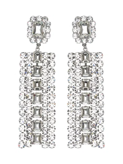 Self-portrait Multi Crystal Droplet Jewelry Silver